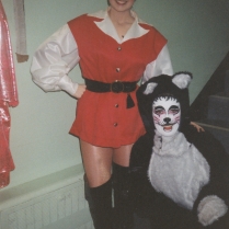 Lydia Griffiths as Dick Whittington. Sally Dillon as Tommy the Cat.