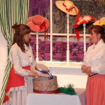 Ceri Humphreys as Minnie Fay and Jo Lloyd as Irene Molloy